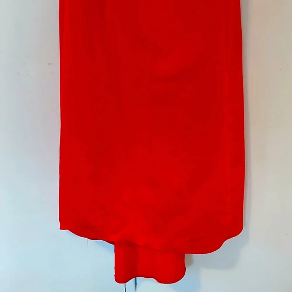 Morgan & Co Red Satin Strapless Long Gown Prom  Size 9/10 - Picture 3 of 11